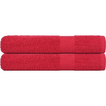 vidaXL Кърпи за сауна 2 бр червени 80x200 см 360 gsm 100% памук (136935)
