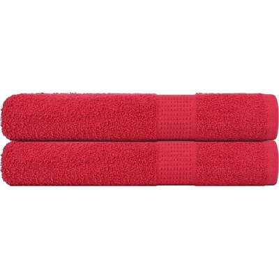 vidaXL Кърпи за сауна FROGN 2 бр. Червени 80x200 см 360 г/м2 (136935)
