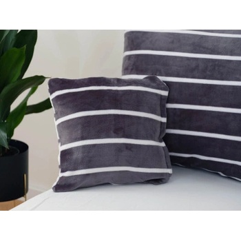 MKLozkoviny.sk mikroplyš Kamala tmavo sivá 40 x 40 cm