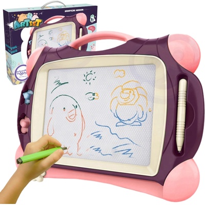 Zmiznutie Magnetická Tabuľa FAREBNÁ + 2 PEČIATKY