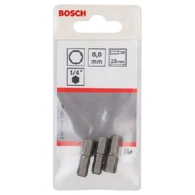 Bosch HEX8 dĺžka 25 mm 3 ks 2607001730