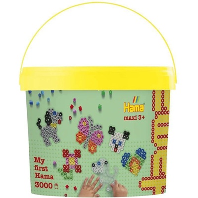 Hama Beads Hama Maxi Beads 3000pcs + 4 Plates In Bucket (388806)