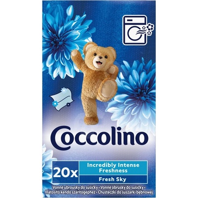 Coccolino vonné obrúsky do sušičky Intense Fresh Sky 20 ks