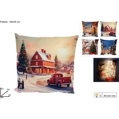 MAKRO Vankúš vianočný LED 41x41