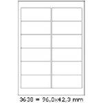 CDRmarket Самозалепващи етикети 96 x 42, 3 мм, 12 етикета, A4, 100 листа (R0100.3638A)