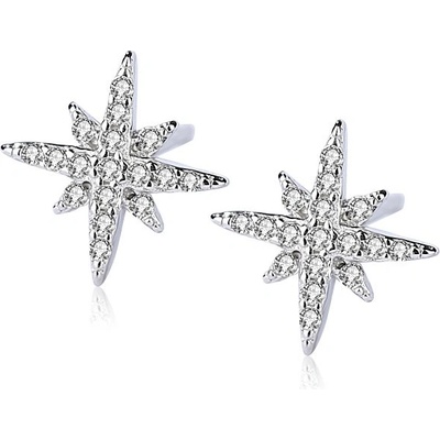 Silenti Jewelry Сребърни обеци "Скреж