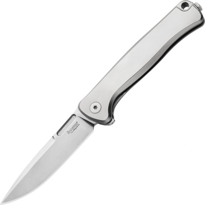 Lion Steel MMET Solid GREY Titanium, MagnaCut, STONE WASHED, Flat EM01 FL