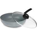 De Gusto Panvica Wok STONITE 30 cm s odnímateľnou rukoväťou + pokrievka