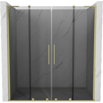 Mexen Velar L Duo плъзгащи врати за душ 170 см, графит, златно четкано - 871-170-003-42-55 (871-170-003-42-55)
