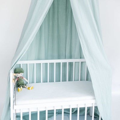 Tulimese Baldachýn mušelínový mentolový SAMOSTATNÝ S ROVNÝM OKRAJEM – Zbozi.Blesk.cz