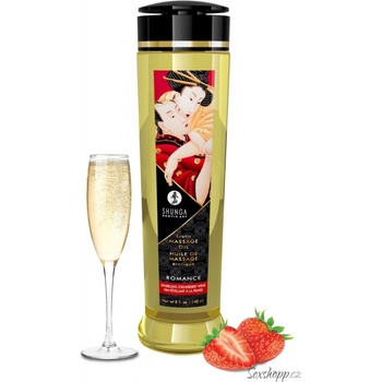 Shunga Erotic massage oil Romance Strawberry Wine 240ml