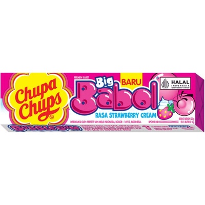 Chupa Chups Big Babol Strawberry Bubble Gum 20g – Hledejceny.cz