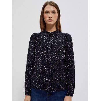Moodo Черна дамска блуза с шарки Moodo Moodo | Cheren | ЖЕНИ | XS