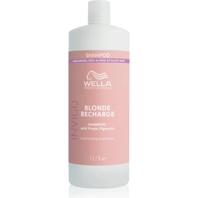 Wella Invigo Blonde Recharge шампоан за руса коса неутрализиращ жълтеникавите оттенъци 1000ml