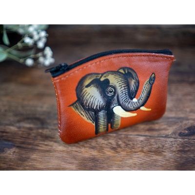 Monicah Ndura Fashion Jewelry Menší africká se slonem hnědá