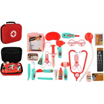 Teddies Doktorská sada s doplňky látka/plast v látkovém kufříku – Zboží Mobilmania