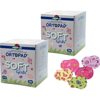 Ortopad detské okluzory Soft holky 2 x 50 ks Regular