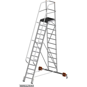 KRAUSE Сгъваема едностранна платформена стълба Krause, Vario Compact, 10 стъпала, основа 2070 м (10833358) (10833358)