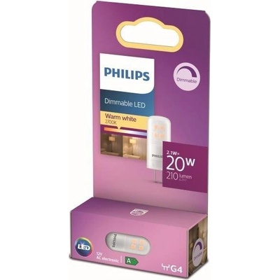 Philips 8718699767518 LED žárovka Kapsle 1x2,1W G4 210lm 2700K teplá bílá, stmívatelná