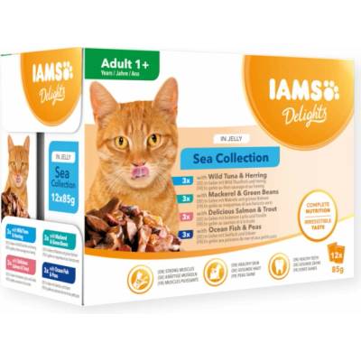 IAMS DELIGHTS Adult Sea in Jelly box vådfoder til kat 12 x 85 g
