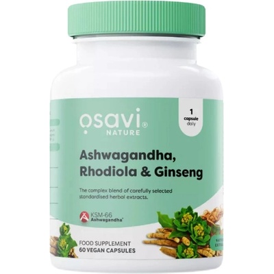 Osavi Ashwagandha + Rhodiola & Ginseng [60 капсули]