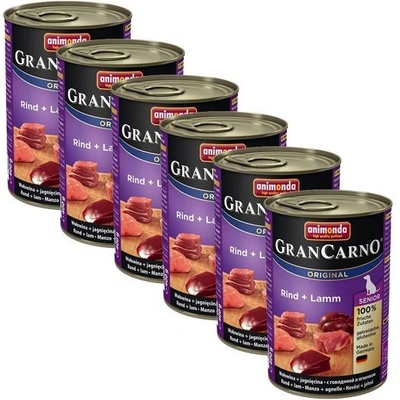 Animonda Gran Carno Original Senior hovädzie mäso a jahňa 6 x 400 g