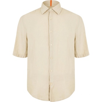 HUGO BOSS Риза с къс ръкав Boss Men's Short Sleeve Shirt - Light Beige