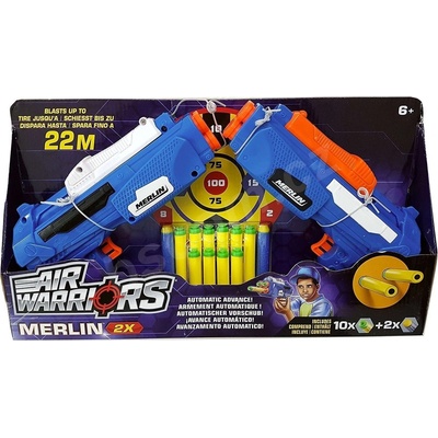 BuzzBee Long dětská pistole Distance darts Merlin 885954626632