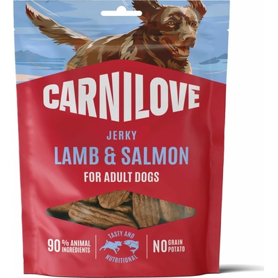 Carnilove Dog Jerky Jehněčí a losos pamlsek 100 g