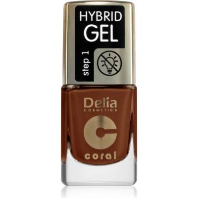 Delia Cosmetics Coral Nail Enamel Hybrid Gel gelový lak na nehty odstín 144 11 ml
