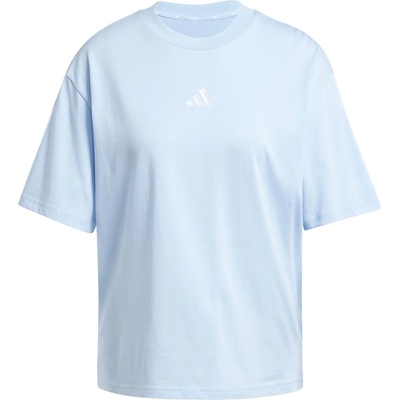 adidas Дамска тениска Adidas Essentials 3 Stripe T-Shirt Womens - Glow Blue