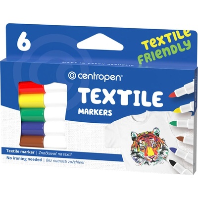 Centropen 2739/6 popisovač na textil 6 ks balenie