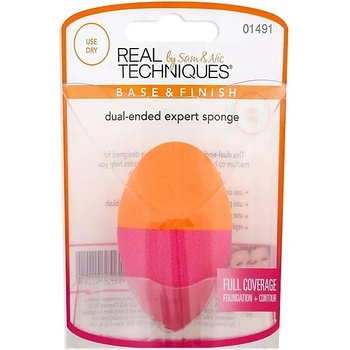 Real Techniques Brushes Base + Finish oboustranná houbička na make-up