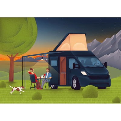 Voucher 4camping Elektronický dárkový poukaz Design poukazu: Obytňák / Hodnota poukazu: 2000