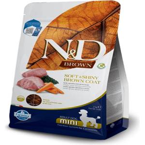  N& D Brown Dog Lamb суха храна за кучета с кафява козина - 2кг