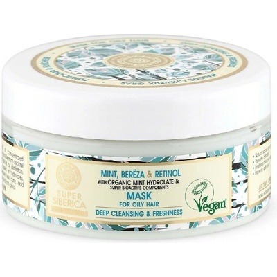 Natura Siberica Super Siberica Mint, Berёza & Retinol Mask for Oily Hair 300 ml
