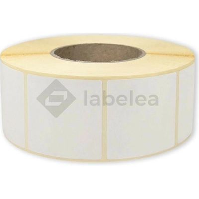 Labelea Samolepiace TERMO etikety 60x60 mm biele papierové, 2250 etikiet na rolke, Farba etikiet Biela, Vnútorný priemer dutinky 76 mm ETM060060W022V
