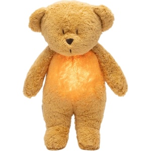 Moonie Мека играчка Moonie Organic 2.0 - Bear, с нощна лампа и успокояващи звуци, Honey (M-MHO2) - baby