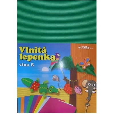 Lepenka E-Welle 260g 34,5x24,5 cm/10l zelená rovná