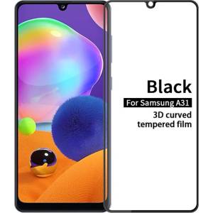  Удароустойчив стъклен протектор покриващ целия екран марка MOFI за Samsung Galaxy A31 - цвят черен
