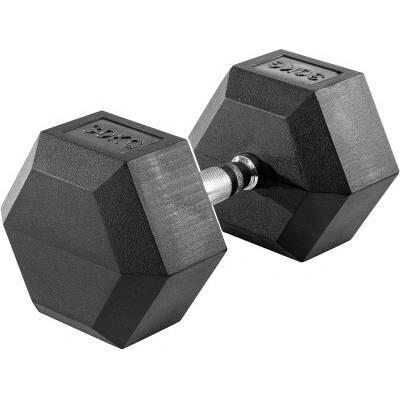 SPORTTEC Šestihranná činka gumový povlak 30 kg