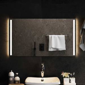 vidaXL LED огледало за баня, 90x50 см (151751)