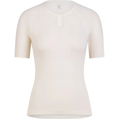 Rapha Дамско горнище Rapha Women's Merino Base Layer Short Sleeve Merino base layer - Cream / White - размер XL (115-2688-0216)