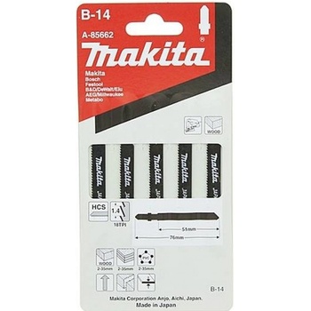 Makita A-85662 Pílové listy z uhlíkovej ocele 50mm, 5ks/bal.