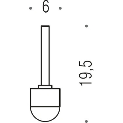 CB Basic B2757 Náhradná násada na WC kefu