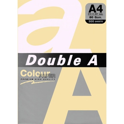 Double A Цветна хартия Double A, A4, 100л, пастелен жълт