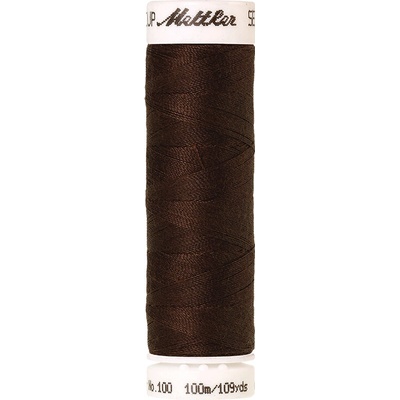 Nitě SERALON 100m na univerzální šití, polyester AMANN Mettler - více barev 6677: 1224 tmavě hnědá