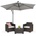 Garden Point Градински чадър Naples ∅3m Garden Point сив (GAP312)