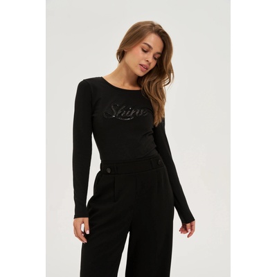 Moodo Блуза с пайети черна Moodo Moodo | Cheren | ЖЕНИ | XXL