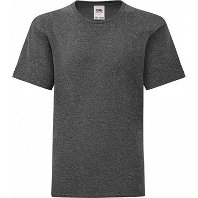 Fruit Of The Loom slimfit tričko Iconic 150 g m šedá tmavá melír